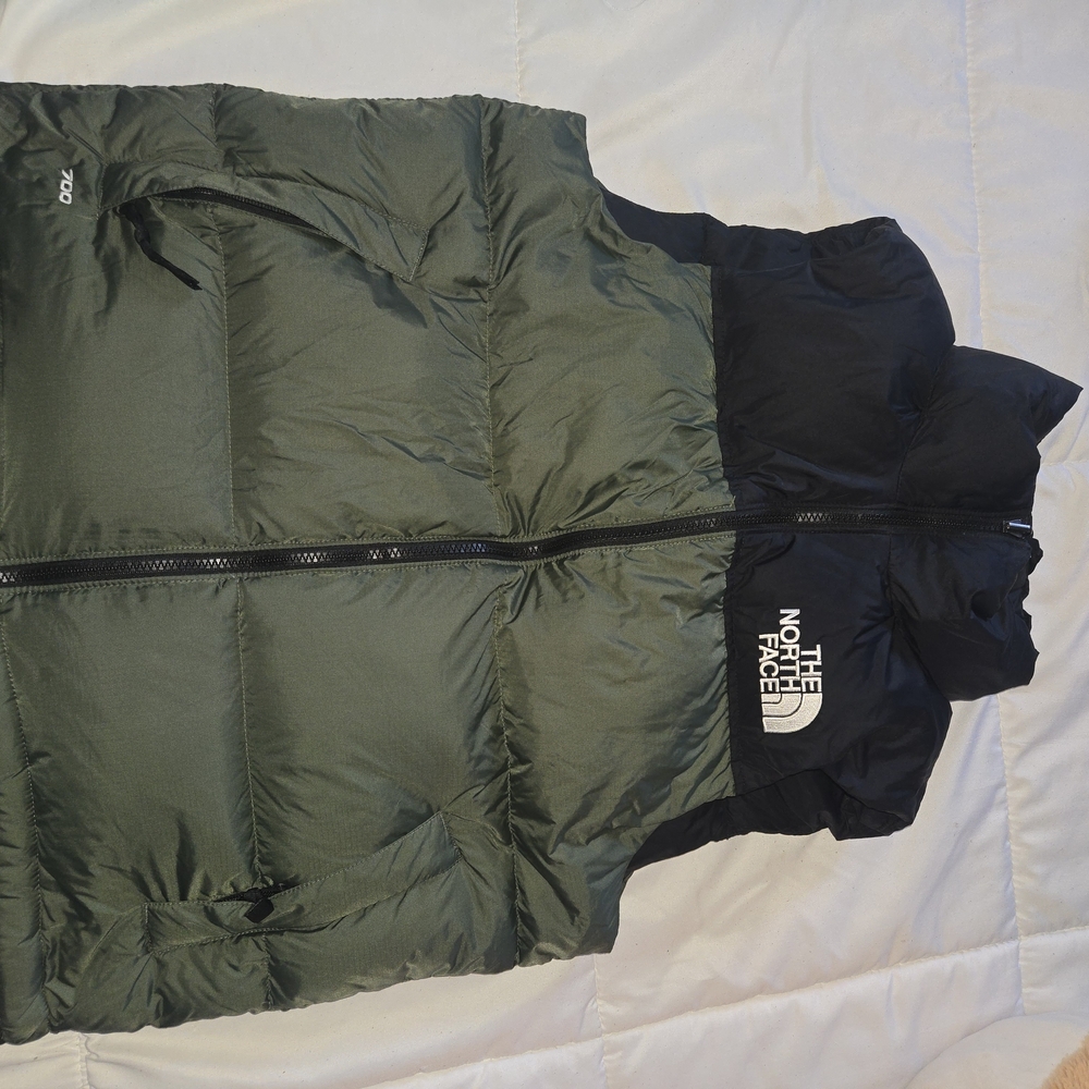 The North Face Olive and Black Insulated Vest